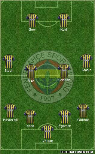 Fenerbahçe SK Formation 2012