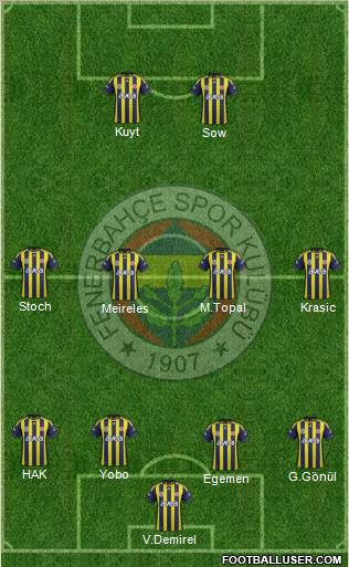 Fenerbahçe SK Formation 2012