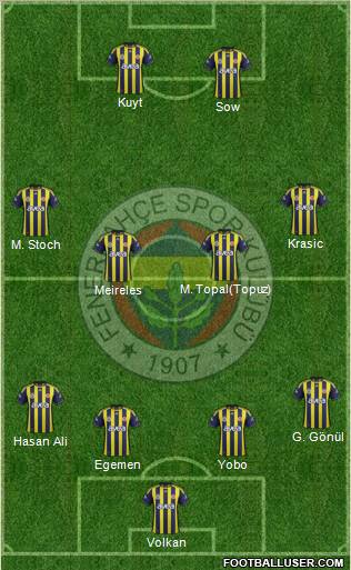 Fenerbahçe SK Formation 2012
