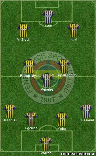 Fenerbahçe SK Formation 2012