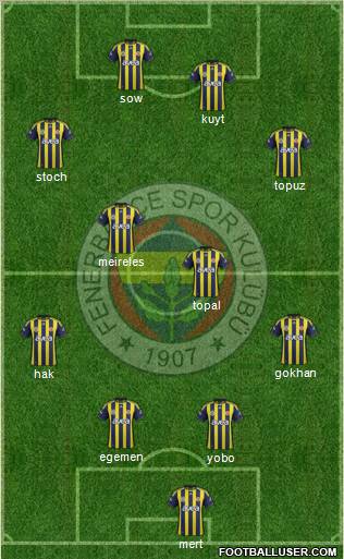 Fenerbahçe SK Formation 2012