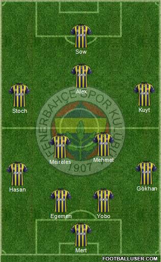Fenerbahçe SK Formation 2012