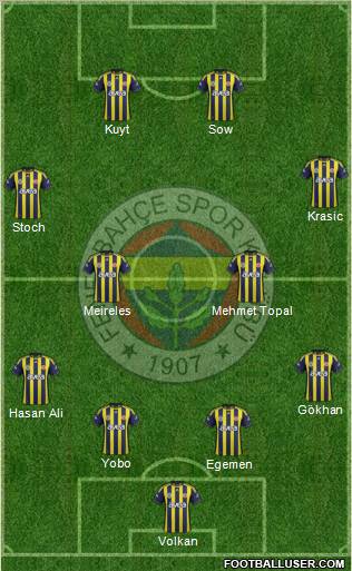 Fenerbahçe SK Formation 2012