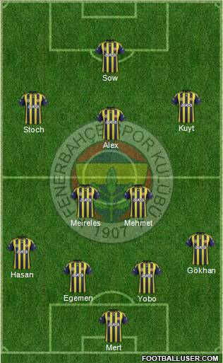 Fenerbahçe SK Formation 2012