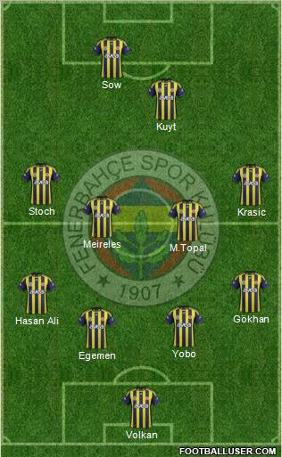 Fenerbahçe SK Formation 2012