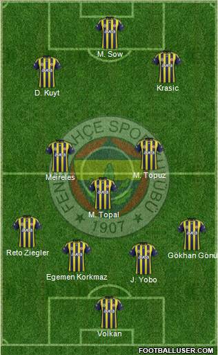 Fenerbahçe SK Formation 2012