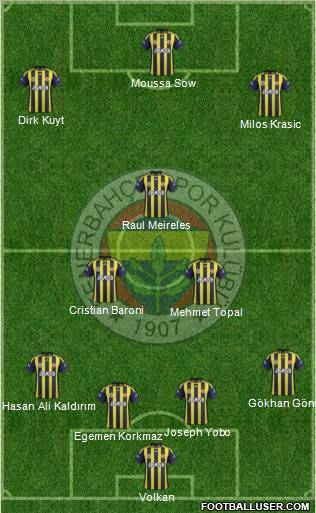 Fenerbahçe SK Formation 2012