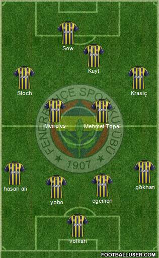 Fenerbahçe SK Formation 2012
