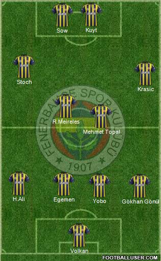 Fenerbahçe SK Formation 2012