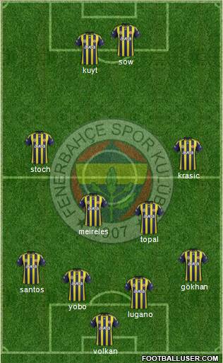 Fenerbahçe SK Formation 2012