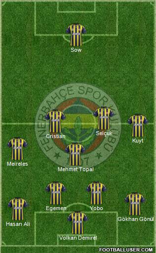 Fenerbahçe SK Formation 2012