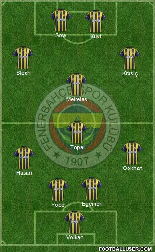 Fenerbahçe SK Formation 2012