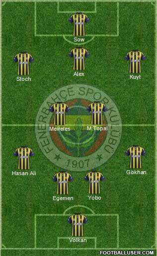 Fenerbahçe SK Formation 2012