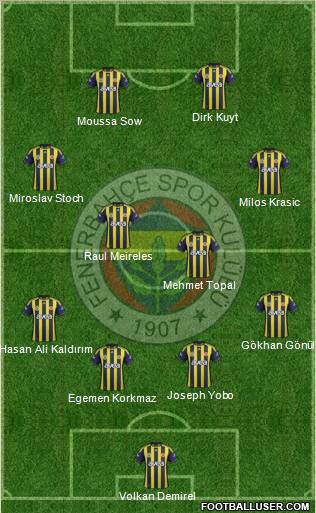 Fenerbahçe SK Formation 2012
