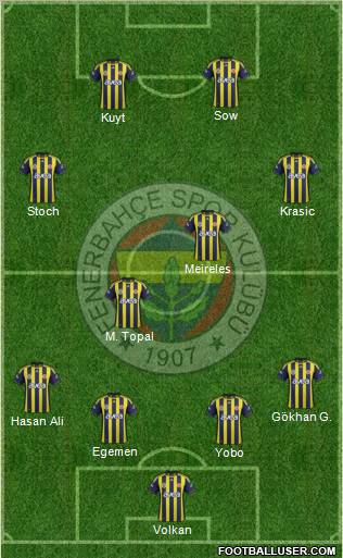 Fenerbahçe SK Formation 2012