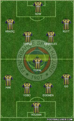 Fenerbahçe SK Formation 2012