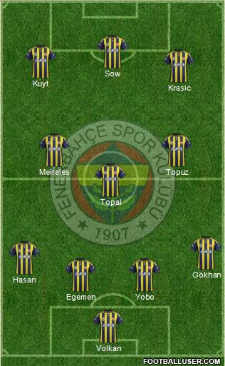 Fenerbahçe SK Formation 2012
