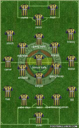 Fenerbahçe SK Formation 2012