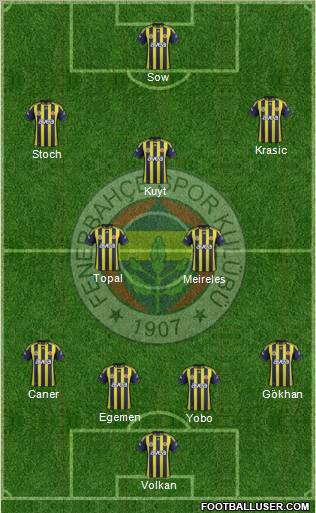Fenerbahçe SK Formation 2012
