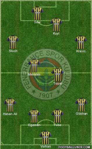 Fenerbahçe SK Formation 2012