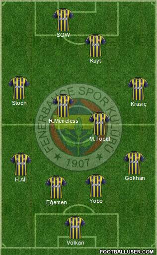 Fenerbahçe SK Formation 2012