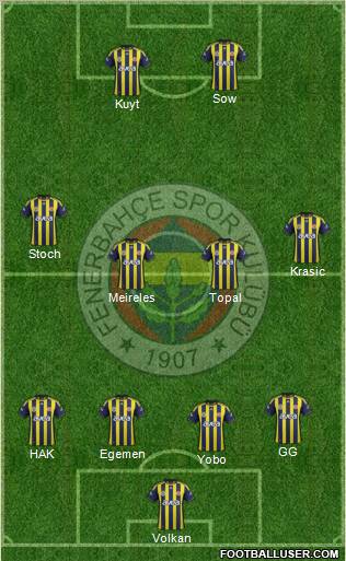 Fenerbahçe SK Formation 2012