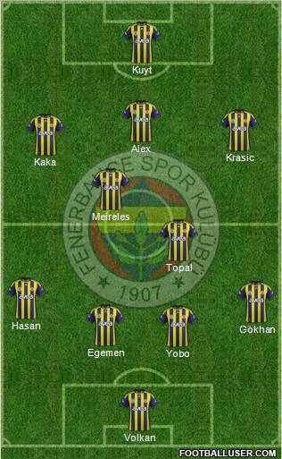Fenerbahçe SK Formation 2012