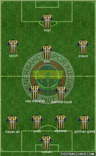 Fenerbahçe SK Formation 2012