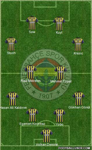 Fenerbahçe SK Formation 2012
