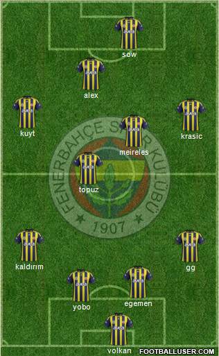 Fenerbahçe SK Formation 2012