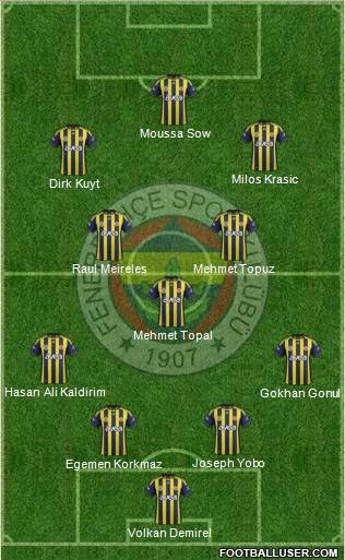 Fenerbahçe SK Formation 2012