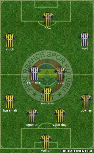 Fenerbahçe SK Formation 2012