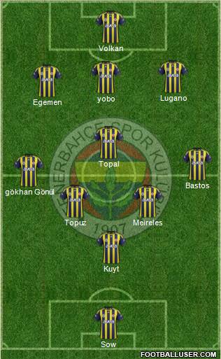 Fenerbahçe SK Formation 2012