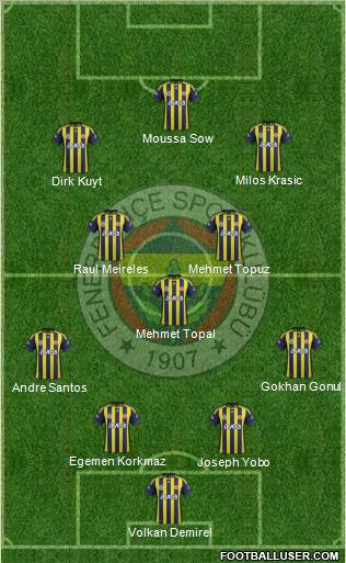 Fenerbahçe SK Formation 2012