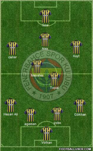 Fenerbahçe SK Formation 2012