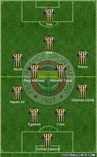 Fenerbahçe SK Formation 2012