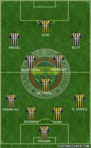 Fenerbahçe SK Formation 2012