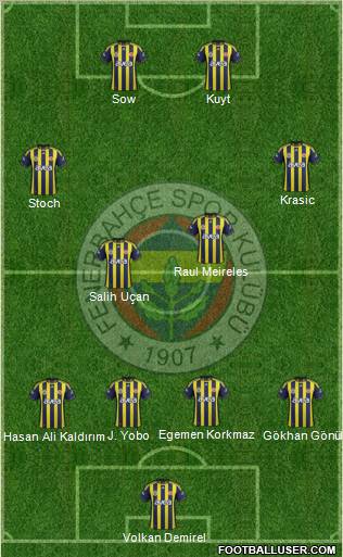 Fenerbahçe SK Formation 2012