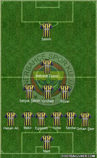 Fenerbahçe SK Formation 2012