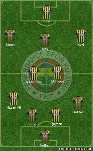 Fenerbahçe SK Formation 2012