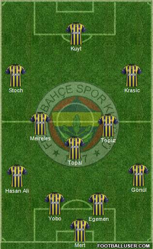 Fenerbahçe SK Formation 2012
