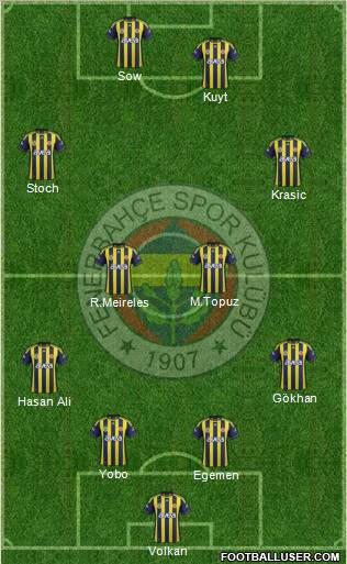 Fenerbahçe SK Formation 2012