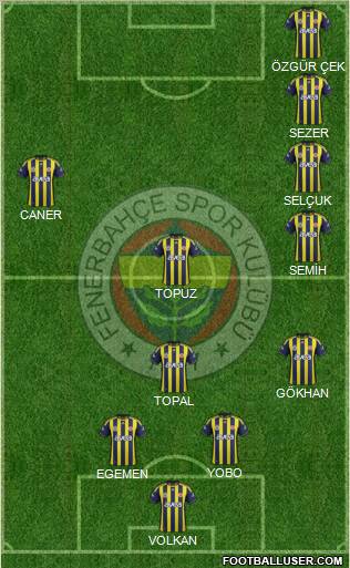 Fenerbahçe SK Formation 2012