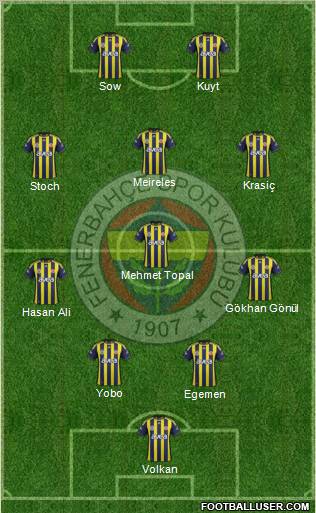 Fenerbahçe SK Formation 2012