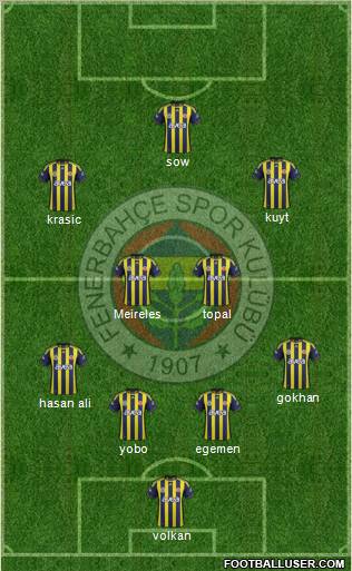 Fenerbahçe SK Formation 2012