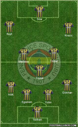 Fenerbahçe SK Formation 2012