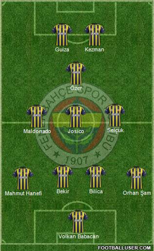 Fenerbahçe SK Formation 2012