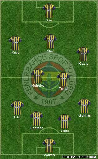 Fenerbahçe SK Formation 2012