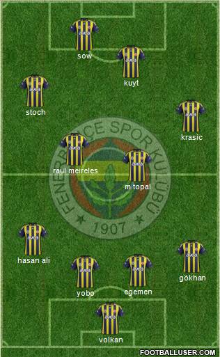 Fenerbahçe SK Formation 2012