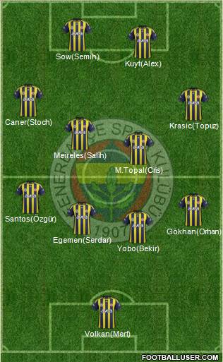 Fenerbahçe SK Formation 2012